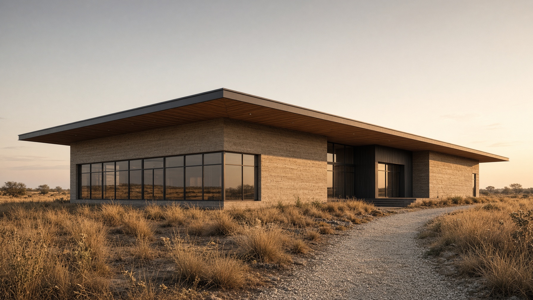Concrete and timber pavilion on the Highveld